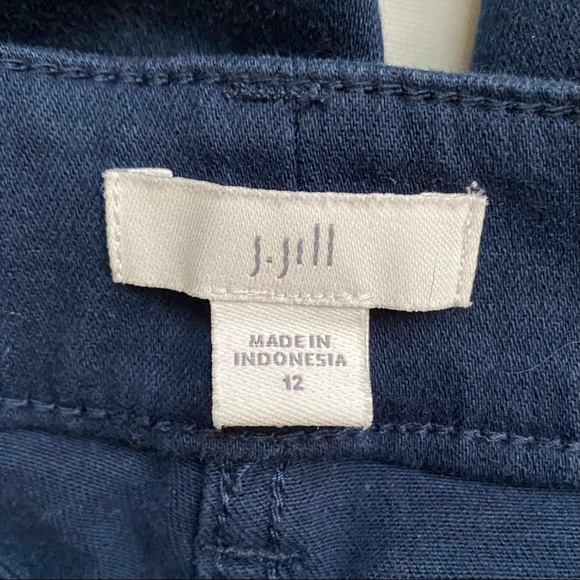 J. Jill Dark Blue Skinny Ankle Length Utility Pocket Pants - Picture 5 of 6
